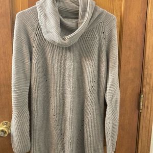 Cowl neck sweater medium grey